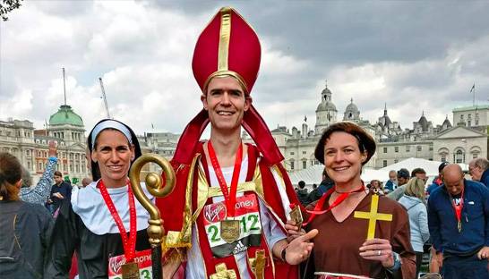 PwC Partner dressed as bishop chases down handbag thief