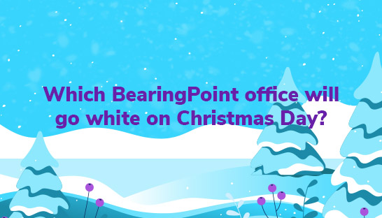 Which BearingPoint office will go white on Christmas Day?